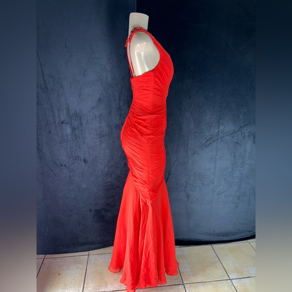 Elegant Red Evening Gown by Mandalay - Picture 2 of 5